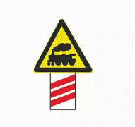 无人看守铁道路口-警告标志