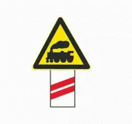 无人看守铁道路口-警告标志