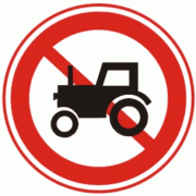 禁止拖拉机驶入-禁令标志
