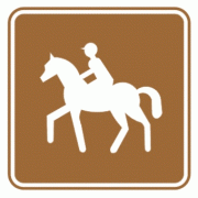 骑马-旅游区标志
