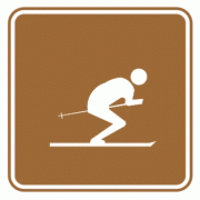 滑雪-旅游区标志
