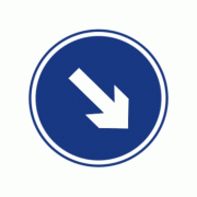 靠右侧道路行驶-指示标志