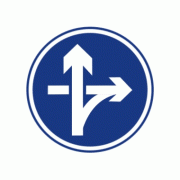 立交直行和右转弯行驶-指示标志