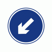 靠左侧道路行驶-指示标志